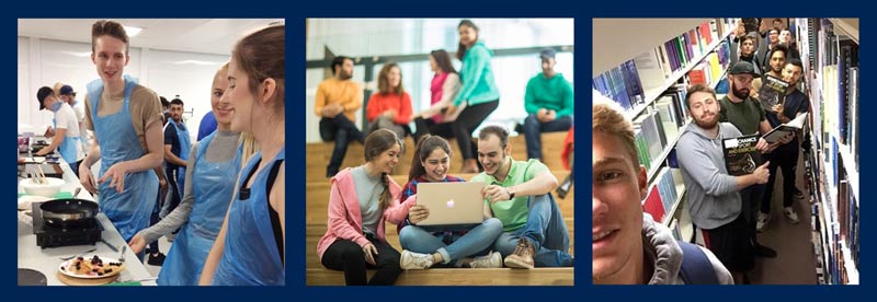 Students taking part in Flying Start activities at Huddersfield University