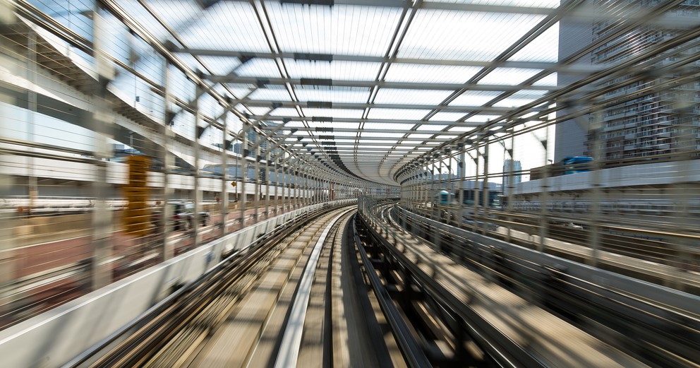 High speed train journey