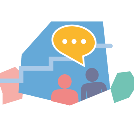 One person talking to another