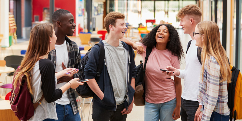 Group of students at college