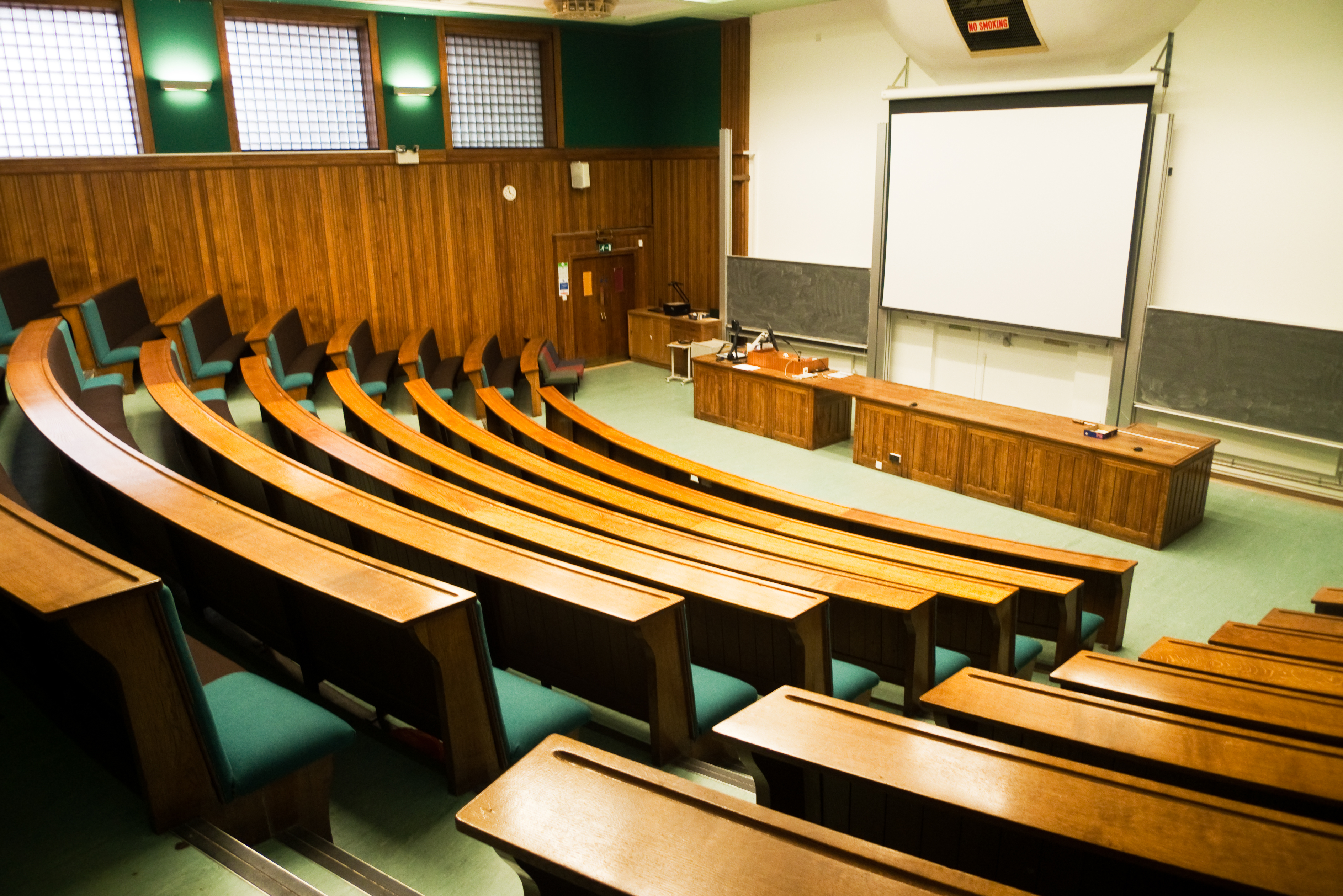 Stock image of an empty lecture hall