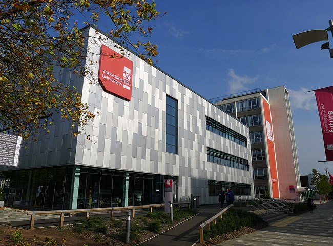 A photograph of modern building on Staffordshire University's campus.
