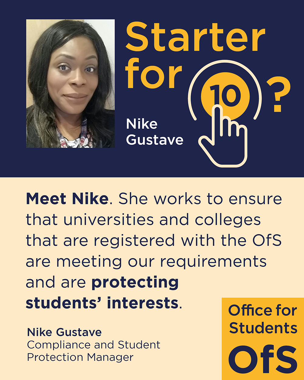 Nike Gustave blog in OfS series of staff Q and As